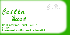 csilla must business card
